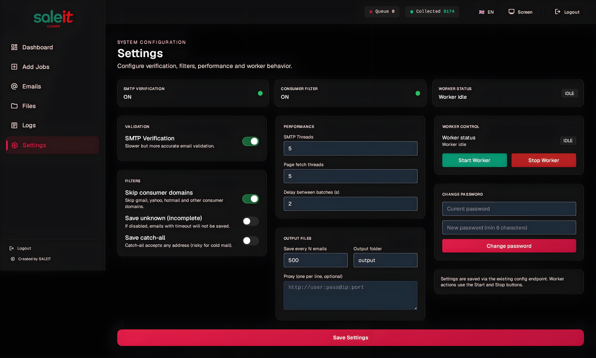 Saleit Leader — Private B2B Lead Generation Engine